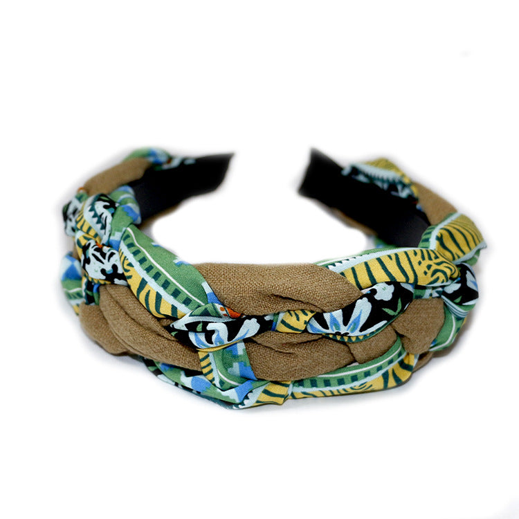 Wholesale Bohemian 3D Colorblock Fabric Headband